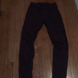 J brand maroon stretchy jeans